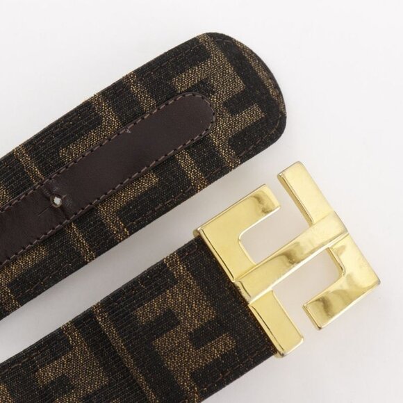 Fendi Zucca Nylon Canvas Brown Belt main image 2